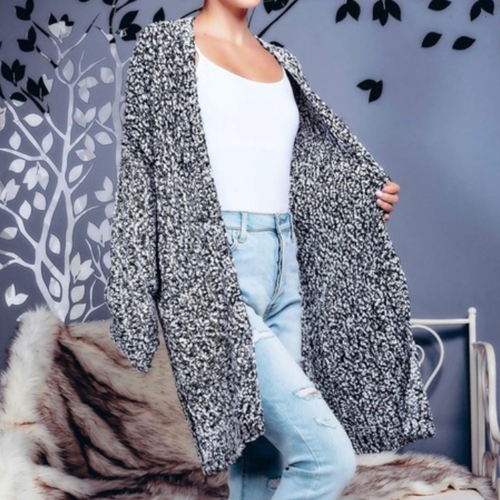 Last 1 SOFT Knit Popcorn Cardigan w/Pockets - Picture 6 of 6